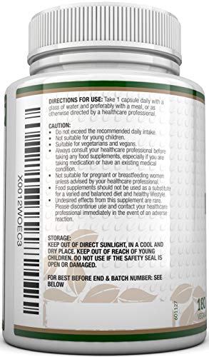 Cápsulas de Raíz de Maca de 4000 mg - 180 Cápsulas Vegetarianas y Veganas - Suministro Para 6 Meses - Raíz de Maca Peruana de Alta Potencia - Fabricada en el Reino Unido