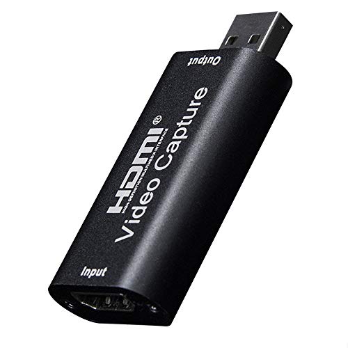 Capturadora de Video, 4K HDMI a USB 2.0 Tarjetas de Captura de Vídeo de Audio Convertidor, HDMI Vídeo Game Capture 1080P 30FPS para Edite Video/Juego/Transmisión/Enseñanza en línea