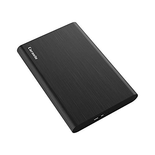 Caraele Disco Duro Externo Ultra Delgado portátil de 750 GB USB3.0 HDD de Almacenamiento Compatible para PC, Escritorio, portátil, Xbox One, Xbox 360, PS4 (750GB, Negro)