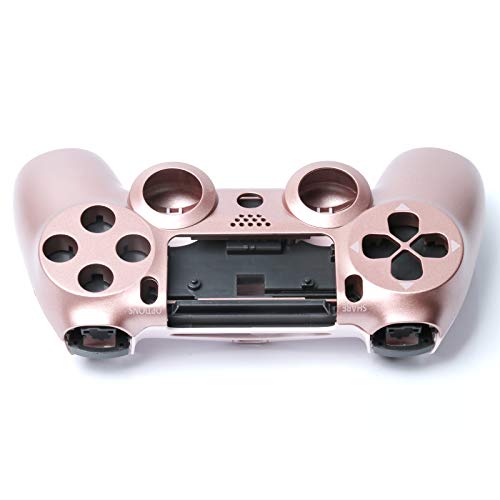 Carcasa de plástico para controlador de juegos con botones de repuesto para Sony Playstation 4 Slim JDM-040, color oro rosa