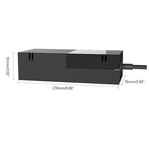 Cargador de Pared para Xbox One y Consola - Adaptador Mando Xbox One pc Reemplazo Original del Adaptador de CA de la Fuente de Alimentación del OEM de Microsoft para Xbox One Black EU