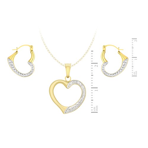 Carissima Gold Juego de joyas de mujer con oro amarillo de 9 quilates (375/1000)