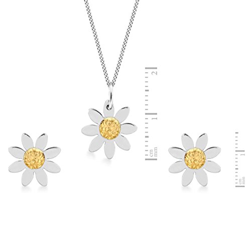 Carissima Gold Juego de joyas de mujer con oro bicolor de 9 quilates (375/1000), 46 cm