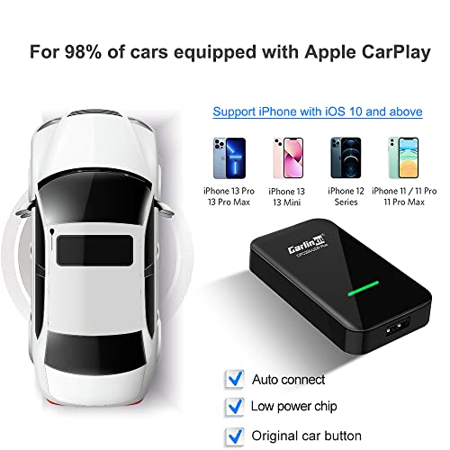 CarlinKit 3.0 Nuevo CarPlay inalambrico,Adecuado para Coches con Car Play Incorporado,For Audi,VW,Peugeot,KIA,Volvo,Ford,Toyota,Honda,Opel Auto,Soporta iOS 15, 5G Adapter Upgrade CarPlay inalambrico