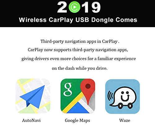 Carlinkit inalambrico Carplay Dongle Compatible con la Unidad Principal de Android del Mercado de Accesorios, admite Carplay/Android Auto/Mirroring, NO escompatible con Factory Carplay Car