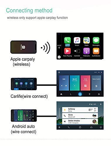 Carlinkit inalambrico Carplay Dongle Compatible con la Unidad Principal de Android del Mercado de Accesorios, admite Carplay/Android Auto/Mirroring, NO escompatible con Factory Carplay Car