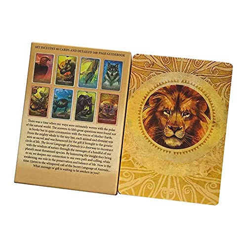 Cartas de Oráculo de Animales del Lenguaje Secreto,The Secret Language Animals Oracle Cards,with Bag,Party Game