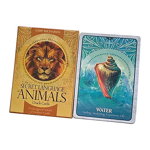 Cartas de Oráculo de Animales del Lenguaje Secreto,The Secret Language Animals Oracle Cards,with Bag,Party Game