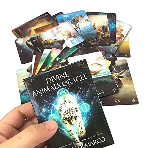 Cartas de Oráculo de Animales Divinos,Divine Animals Oracle Cards,with Bag,Party Game