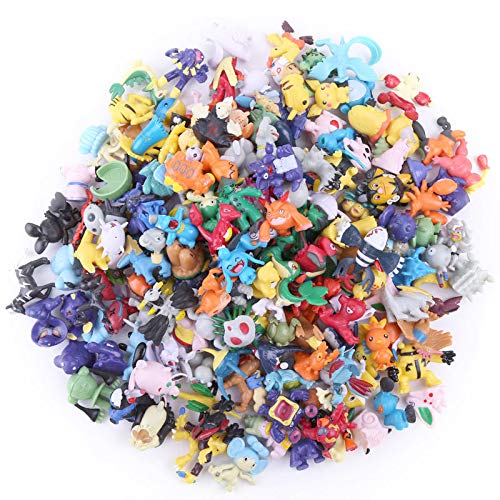 Cartas de Pokémon coleccionables 100 Unidades + 12 muñecos de Pokemon incluidos, Juego de Cartas coleccionables, Cartas de Batalla, Cartas Raras, Tarjetas Brillantes.