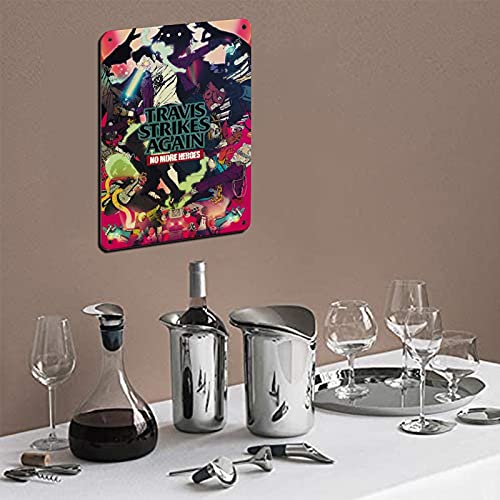 Cartel de juego Travis Strikes Again No More Heroes 2019 Retro Cartel de lata de metal Art Chic Art Retro Pintura de hierro Bar People Cave Cafe Familiar Garage Poster Decoración de pared 20 x 30 cm