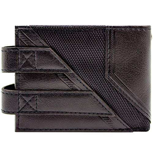 Cartera de DC Batman Insignia doble abotonado Negro