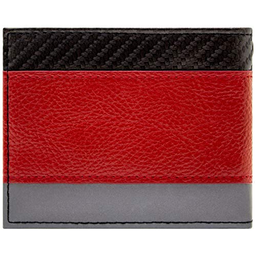 Cartera de NASA Insignia de Plata Exploración Espacial Rojo