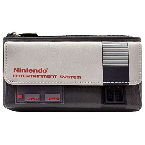Cartera de Nintendo NES Tema de la Consola Gris