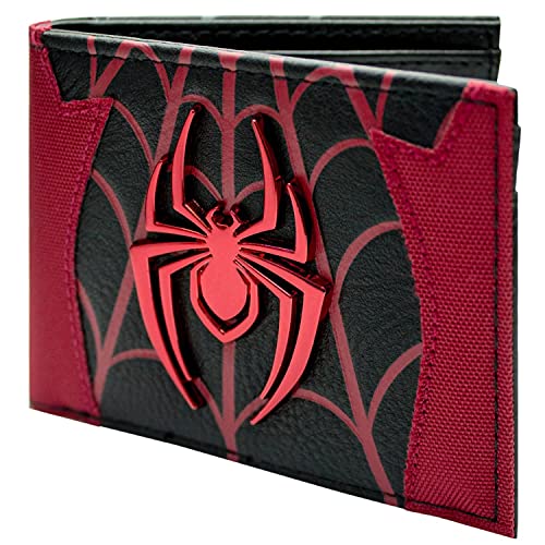 Cartera de Spider-Man Telaraña Brillante Logo Miles Rojo