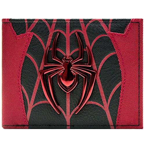Cartera de Spider-Man Telaraña Brillante Logo Miles Rojo