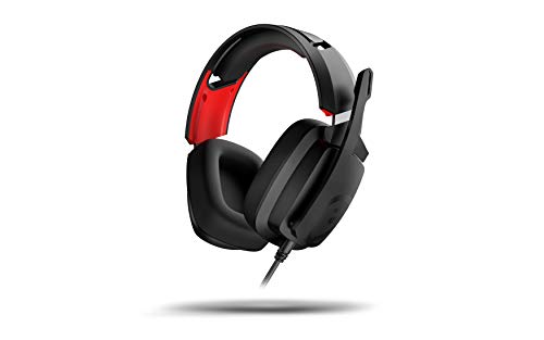 Cascos Gaming Ozone Ekho X40 - Auriculares con microfono - Compatible PS4, PC, Xbox, Switch - Altavoces 50mm, Diadema Ajustable, Controlador, Micro Plegable, Ergonomico, Negro