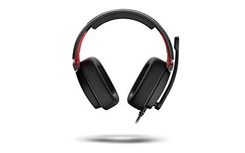 Cascos Gaming Ozone Ekho X40 - Auriculares con microfono - Compatible PS4, PC, Xbox, Switch - Altavoces 50mm, Diadema Ajustable, Controlador, Micro Plegable, Ergonomico, Negro