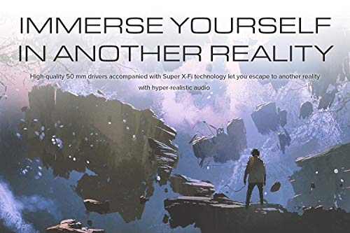 Cascos para juegos Creative SXFI GAMER USB-C con Pro-grade ANC CommanderMic, modo Super X-Fi BATTLE optimizado para Action RPG y FPS en PC, PS4 y Nintendo Switch