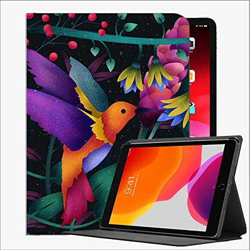 Caso FIT Nuevo iPad 8th Generation 10.2 "2020 / iPad 7th Gen 2019, Hummingbird Bird Art # 14 Case Slim Shell Funda para iPad iPad 10.2 Pulgadas