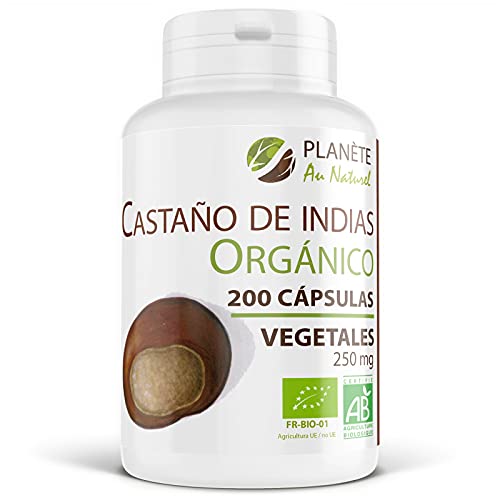 Castaño de Indias Orgánico - Aesculus hippocastanum - 250 mg - 200 cápsulas vegetales
