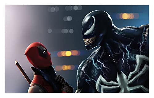 CBYLDDD Superhéroe Venom y Spider Man Battle Poster and Print Canvas Painting Wall Art - Fondos de Pantalla Gratis for la decoración del Dormitorio de la Sala de Estar 20x40 Sin Marco