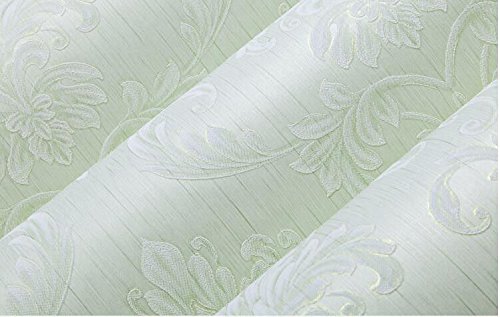 Cczxfcc European Non-Woven Fabric Wallpaper Retro Bedroom Living Room Tv Background Wallpaper Beauty Salon Wallpaper Green
