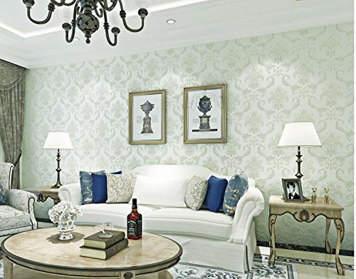 Cczxfcc European Non-Woven Fabric Wallpaper Retro Bedroom Living Room Tv Background Wallpaper Beauty Salon Wallpaper Green