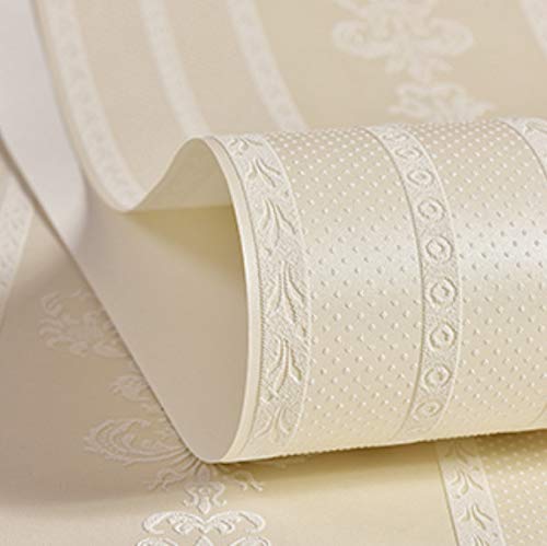 Cczxfcc European Striped Wallpaper 3D 3D Relief Non-Woven Wallpaper Bedroom Living Room Tv Background Wallpaper