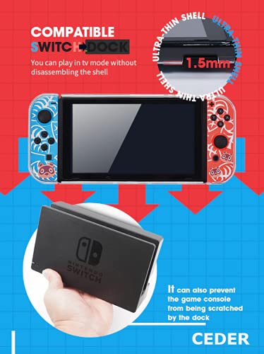 CEDER - Funda Protectora Funda rígida Animal Crossing Compatible con Nintendo Switch