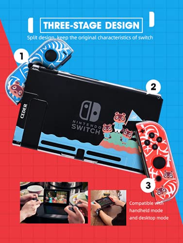 CEDER - Funda Protectora Funda rígida Animal Crossing Compatible con Nintendo Switch
