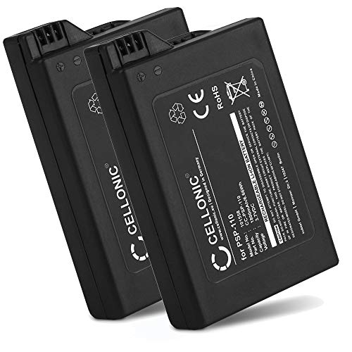CELLONIC 2X Batería Premium Compatible con Sony PSP-1000 / PSP-1004, PSP-110 1800mAh Pila Repuesto bateria