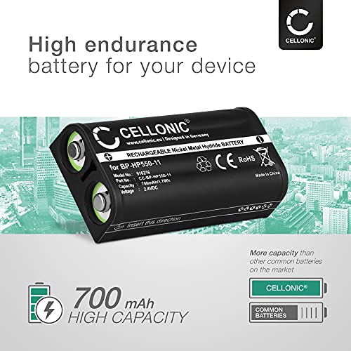 CELLONIC® Batería de repuesto BP-HP550-11 para Sony MDR-IF245RK, Sony MDR-RF4000, MDR-RF810R MDR-RF810RK MDR-RF811 MDR-RF811RK, MDR-RF840R MDR-RF840RK, MDR-RF850R, Accu auriculares inalambricos 700mAh