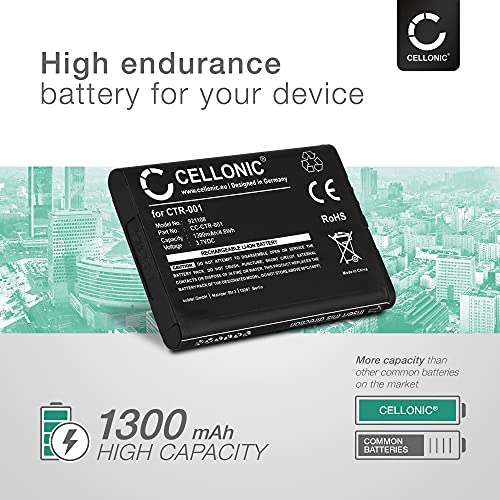 CELLONIC® Batería de Repuesto CTR-003, CTR-001 para Nintendo 2DS / New 2DS XL / 3DS / Wii U Pro Controller, 1300mAh, Accu de Larga duración