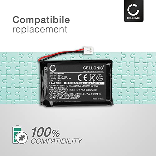 CELLONIC® Batería Premium Compatible con Sony PS4 Dualshock 4 V1, Playstation 4 Controlador (no PS4 Pro/Slim V2 Mando) (1300mAh) LIP1522 Mando bateria de Repuesto, Pila reemplazo, sustitución