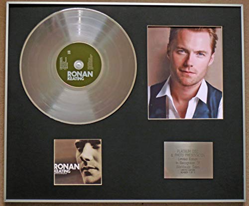 Century Music Awards RONAN KEATING - Disco de platino individual + foto, cuando dices nada en absoluto
