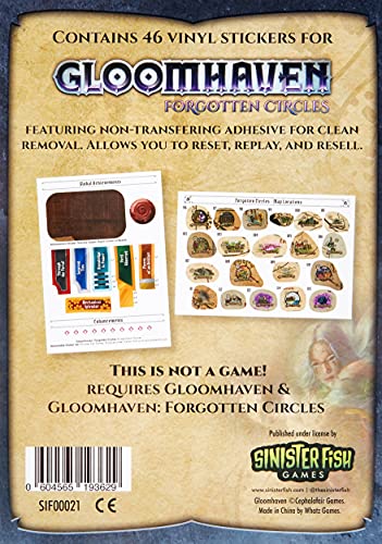 Cephalofair Games Gloomhaven Removable Sticker Set: Forgotten Circles Game Accessory