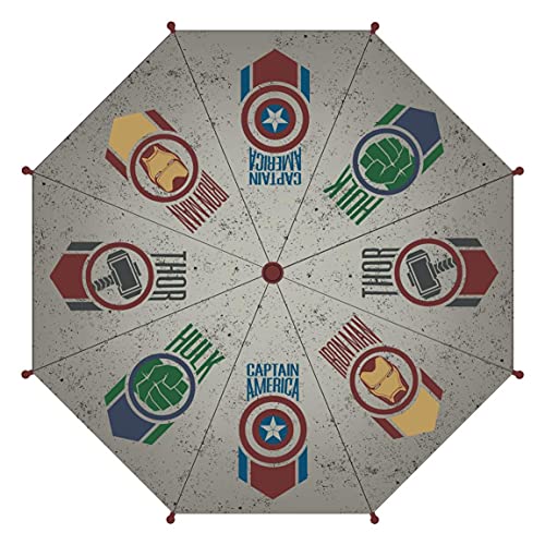 CERDÁ LIFE'S LITTLE MOMENTS- Paraguas Automático Niño Avengers - Licencia Oficial Marvel, Color Gris (2400000620)