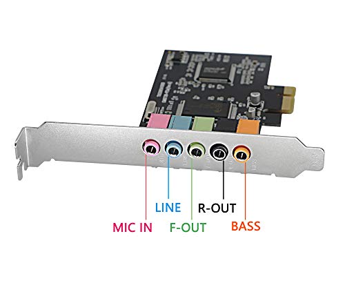 CERRXIAN Tarjeta de sonido PCIe, PCI 5.1 Express para PC Windows 98/2000/XP / Win7