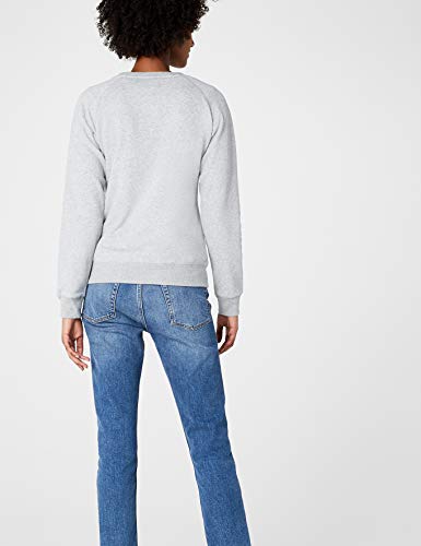 Champion Classic Logo Crewneck Sweatshirt Sudadera, Gris Claro, L para Mujer