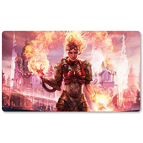 Chandra, Torch of Defiance - Juego de mesa Magic TCG Playmat Tabla Mat Juegos Tamaño 60X35 cm Mousepad Play Mat para Digital Monster TCG CCG Yugioh