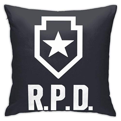 ChenZhuang Resident Evil 2 Remake Rpd Logo Tank Top Square Funda de almohada decorativa cojín para coche (45 x 45 cm)