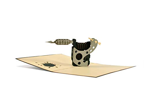 Cheque regalo 3d para tatuaje. Tarjeta cumpleaños, tarjeta felicitacion y tarjeta de regalo para tatuadores o amantes del tattoo, ideal para todas las ocasiones, H17AMZ