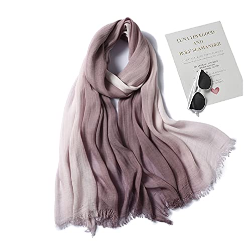 CHHNGPON Bufanda 2021 Bufanda de algodón Unisex Hijab Solid Gradient Crinkle Shawl Wrap Warband Bufandas Bandana Fashion Japanese Style FouD (Color : TH32-2, Size : 200x100cm)
