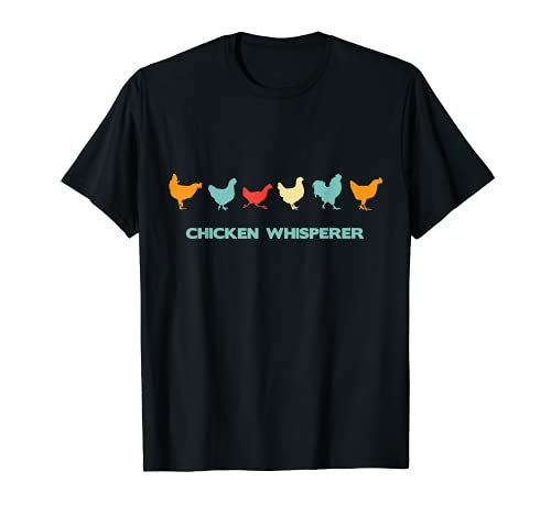 Chicken Whisperer Retro colores Animal Tee Camiseta
