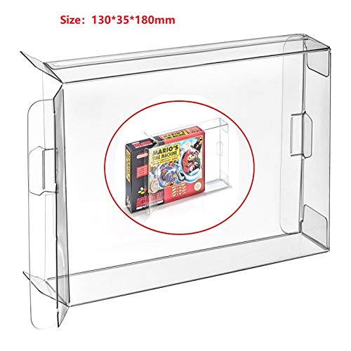 CHILDMORY 10Pcs Clear Box Funda CIB Protector para Nintendo SNES N64 Juegos Cartucho Box