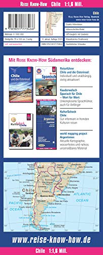 Chile, mapa impermeable de carreteras. Escala 1:1.600.000 impermeable. Reise Know-How.: reiß- und wasserfest (world mapping project)