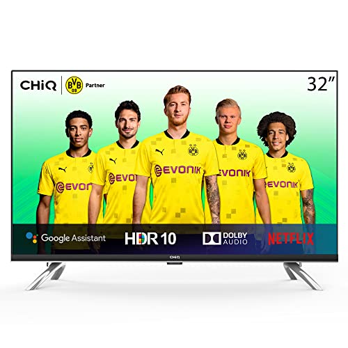 CHiQ Televisor Smart TV LED 32", Android 9.0, HD, WiFi, Bluetooth, Google Play Store, Google Assistant, Netflix, Prime Video, HDMI, USB - L32H7A