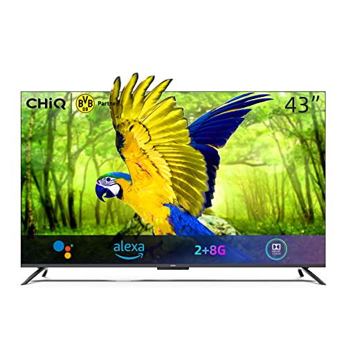 CHiQ U43G7PF Televisor Smart TV Android 43", 4K UHD, HDR10, Dolby Vision, Dolby Audio, 3 HDMI, 2 USB