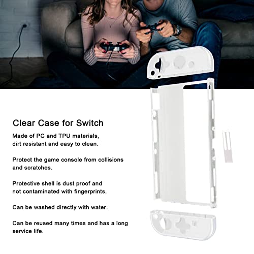 ciciglow Funda Protectora Transparente para Consolas de Juegos, Carcasa Transparente 3 en 1, Carcasa Transparente como el Cristal, Lavable, Protección para el Host de Las Consolas de Juegos